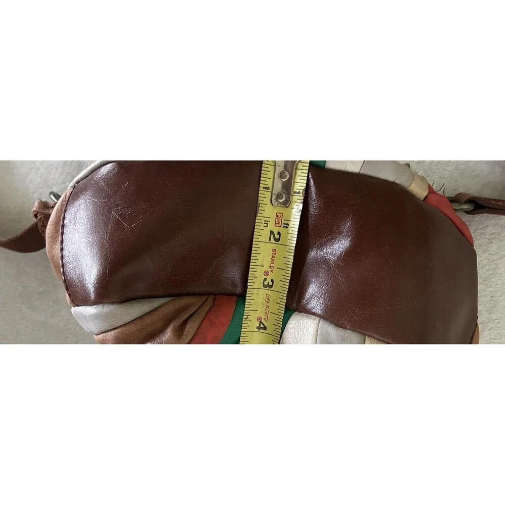 THE SAK Patchwork Multicolor Leather Hobo Crossbody Shoulder Purse Boho Hippie